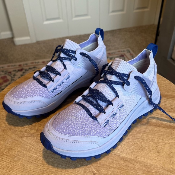 Clarks: ATL Trek Knit Waterproof Lilac Shoe - Picture 1 of 10